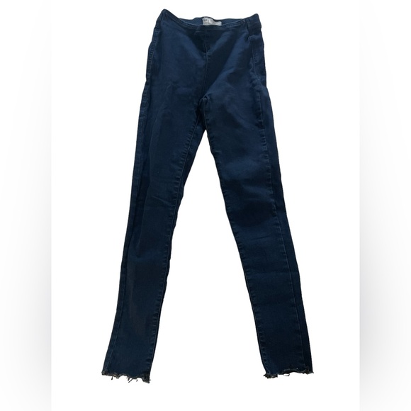 Free People Easy Goes It High Waist Pull on jeggings leggings jeans dark blue 24 - Picture 8 of 12